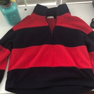 Red and Blue Cropped Sweater